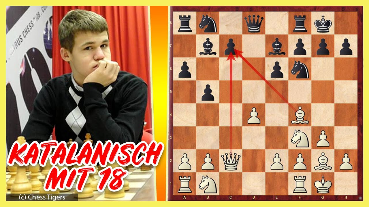 So spielte Magnus Carlsen die Katalanische Eröffnung mit 18 Jahren || Anand vs Carlsen || Mainz 2008