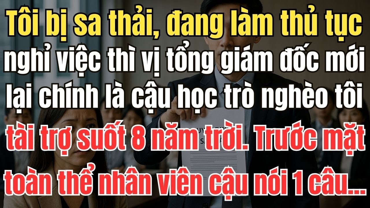 Tôi bị sa thải, đang làm thủ tục nghỉ việc thì vị tổng giám đốc mới lại chính là cậu học trò nghèo
