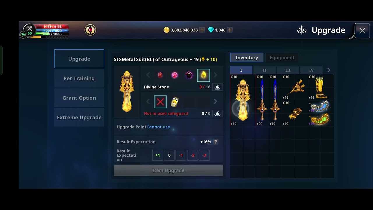 Cabal Mobile Return Of Action Upgrading +20 All Items.