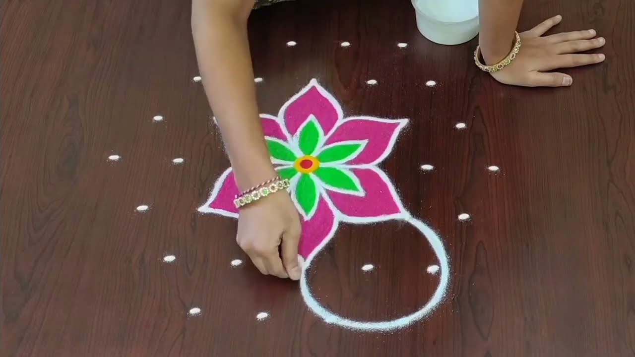 New year🎊 special Rangoli kolam #robokolam 