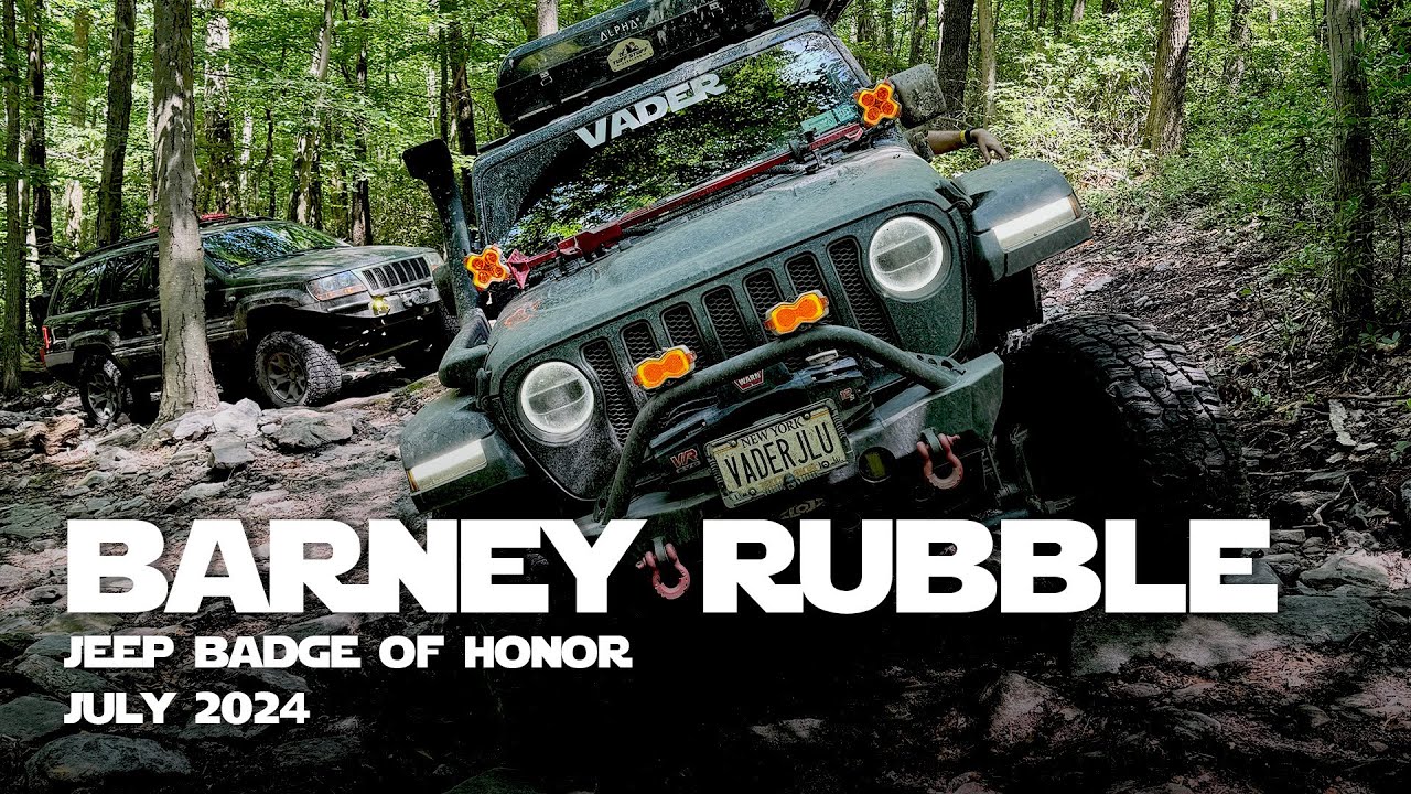 AOAA Barney Rubble - Jeep Badge of Honor - Blue Trail