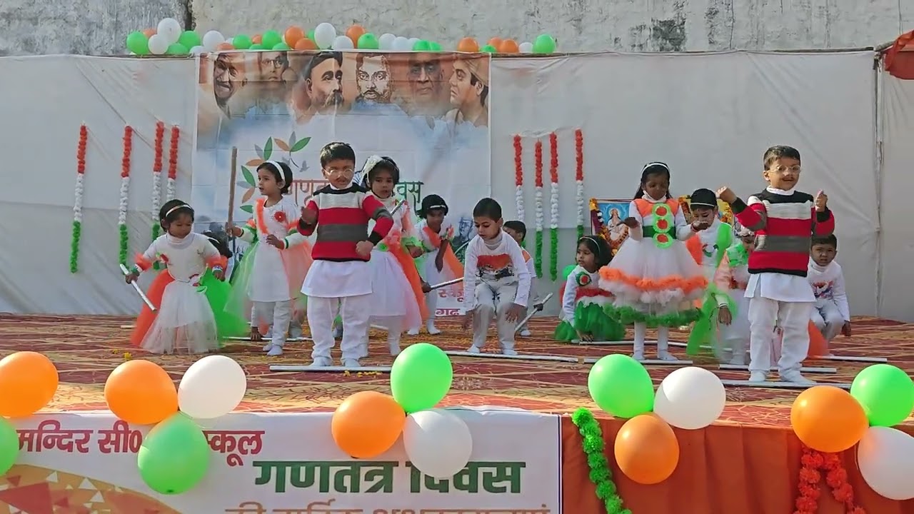 Happy republic day ##cutebaby 🙂First performance on #republic day##, my daughter 