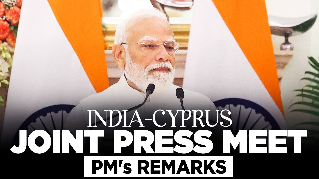 PM Modi&rsquo;s remarks during the joint press meet with President Nikos Christodoulides of Cyprus