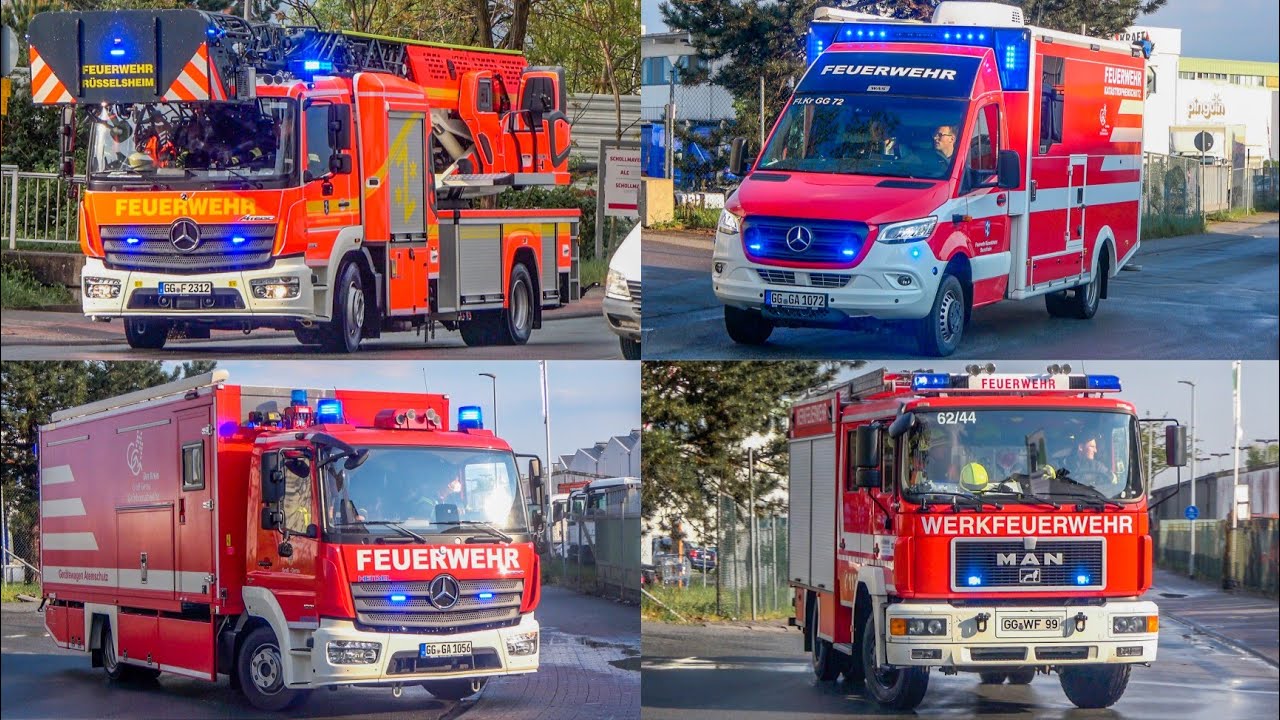[Feuer im Entsorgungsbetrieb] Einsatzfahrten zum Großeinsatz in Gustavsburg