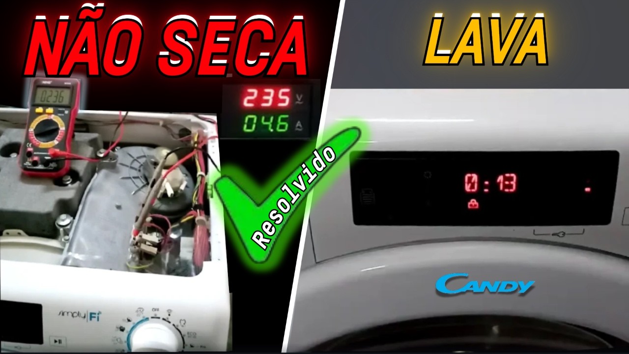 🔧Máquina Candy Lava Mas Não Seca ⚠️ Como Diagnosticar Sem Erros