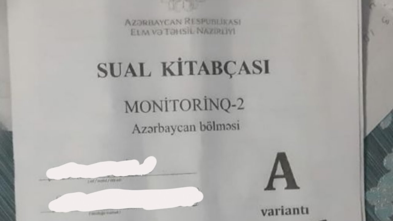 07.01.2024 Qazax-Tovuz Təhsil İdarəsi.9 cu siniflər üçün buraxılış monitorinq imtahanı.