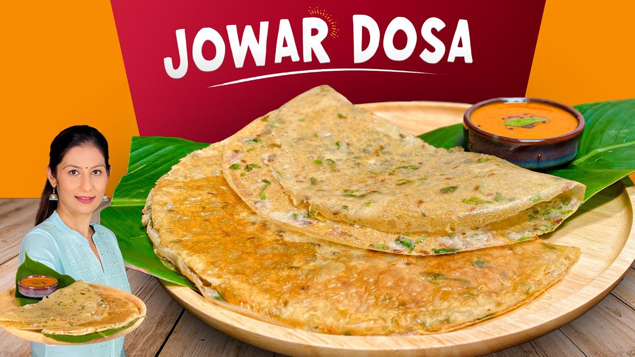 Instant Jowar Dosa Recipe | Jowar Dosa Recipe - Glutten-Free Recipes | How to make Jowar dosa