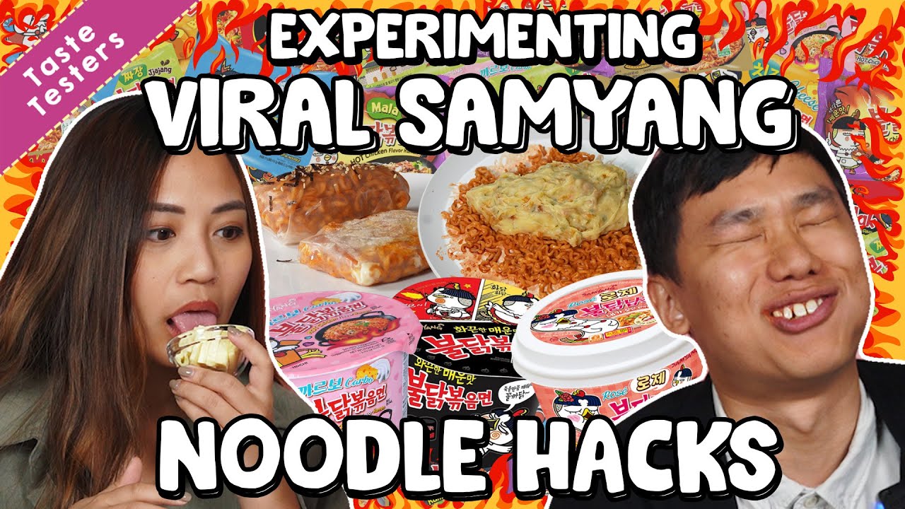 Experimenting Viral Samyang Hacks (Rice Paper Rolls & Oatside Noodles?!) | Taste Testers | EP 143