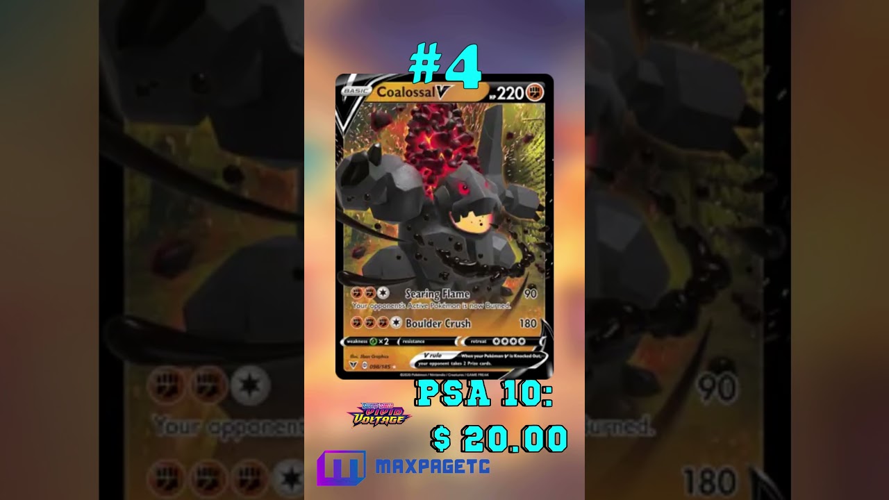 Top 5 Coalossal Full Art Pok&eacute;mon Cards #tcg#pok&eacute;mon#Coalossal#fullart