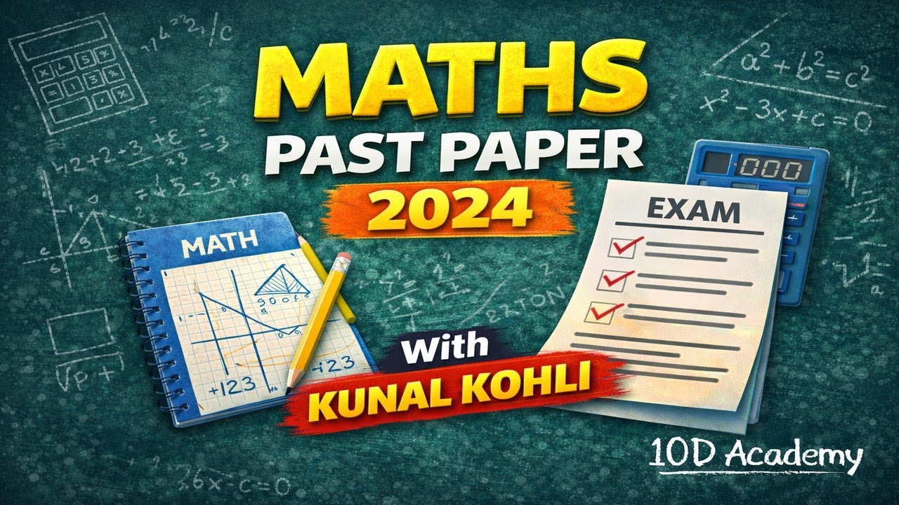 CBSE Maths 2024  Past Paper Solved with Kunal Kohli.