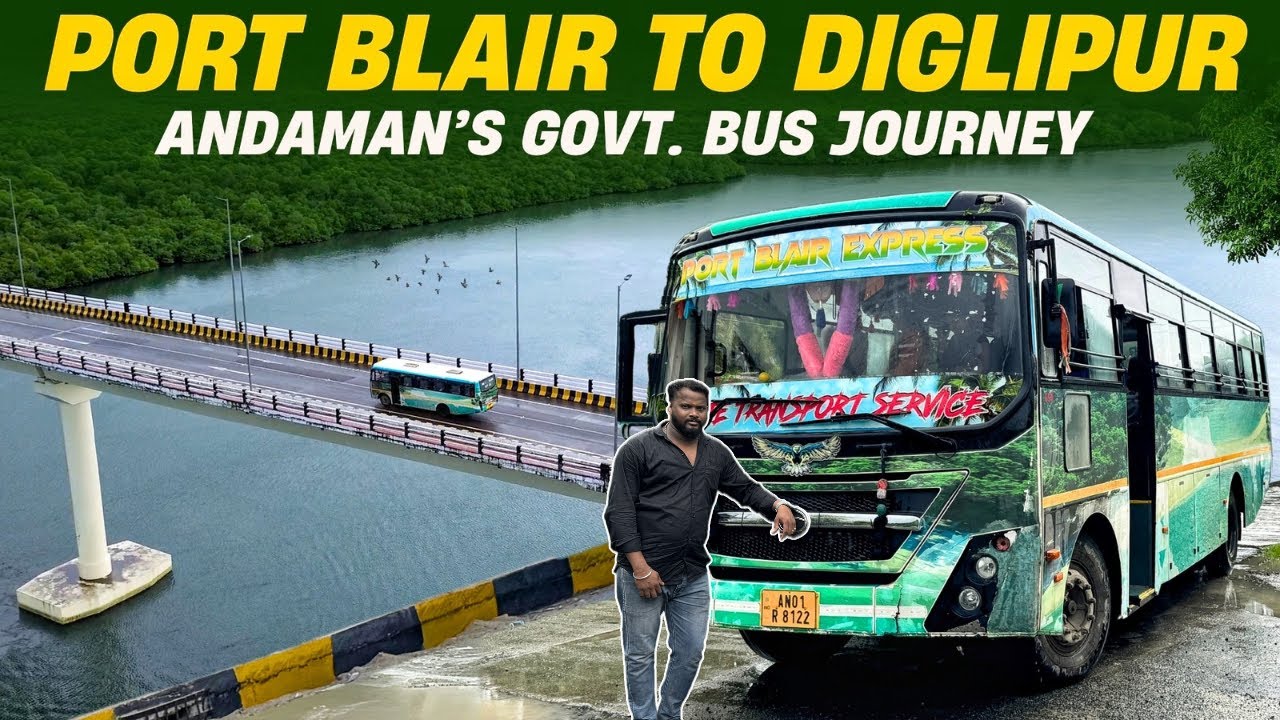 Bus journey through DEADLY ATR Highway | Port Blair to Diglipur Govt. Bus | Current Road Conditions
