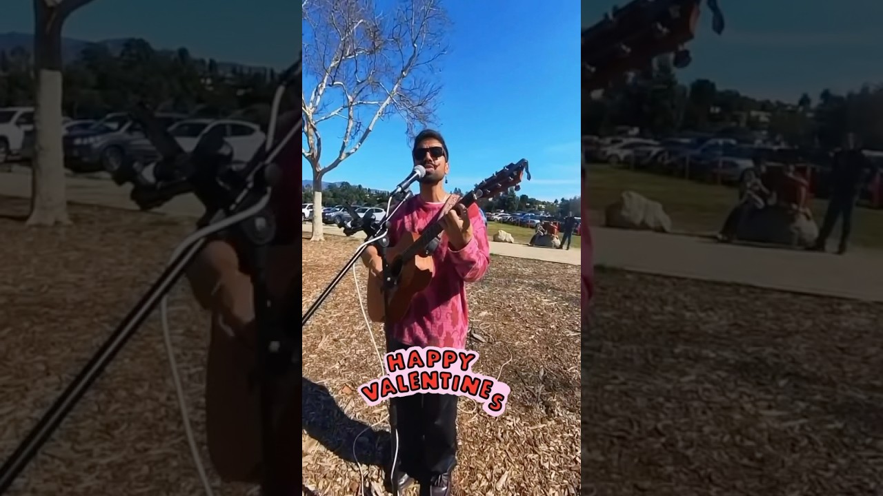 #busking on #valentinesday with #diewithasmile #ladygaga #brunomars #acoustic #coversong 🌞🫶🏽