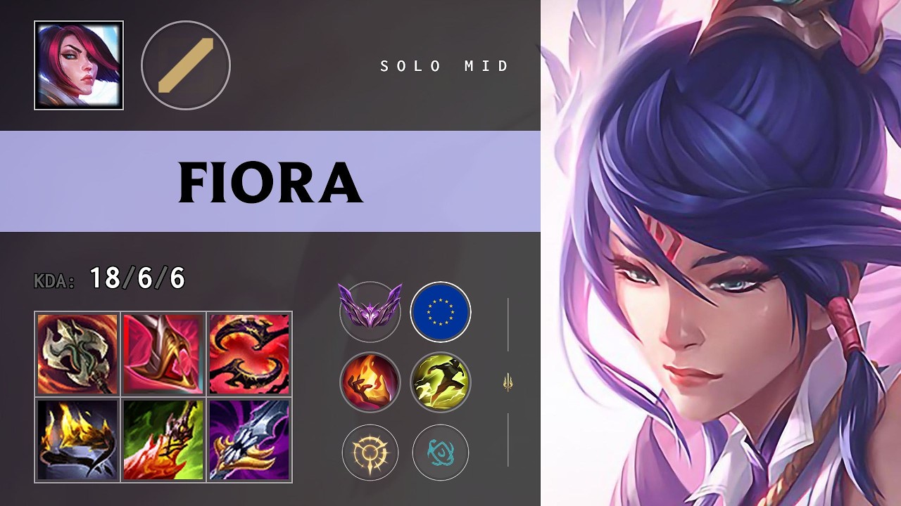 Fiora Mid vs Ahri - EUW Master Patch 26.12