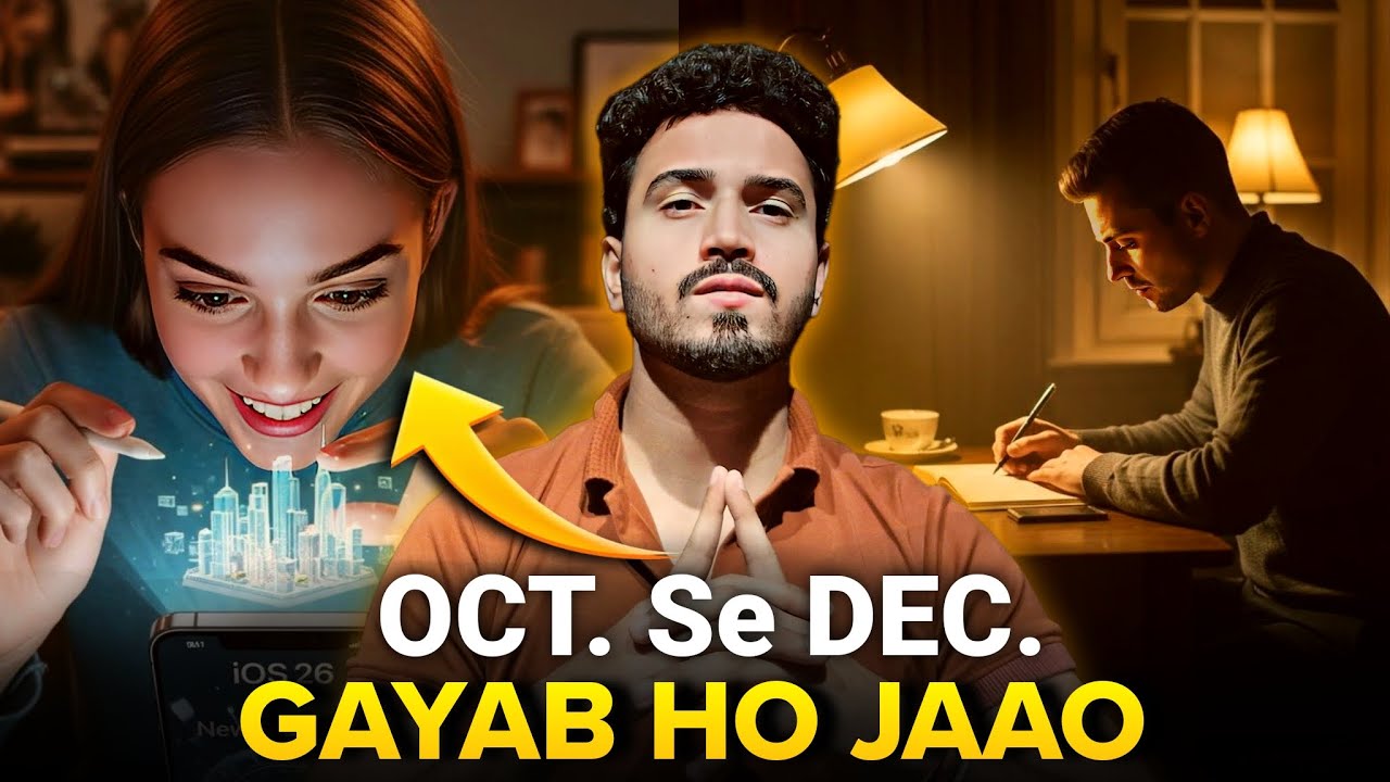 3 Mahine Gayab ho jao | October se December | Transform Your Life: 3-Month Challenge