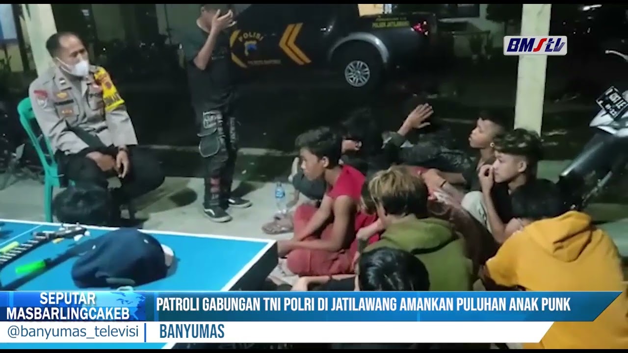 PATROLI GABUNGAN TNI POLRI DI JATILAWANG AMANKAN PULUHAN ANAK PUNK