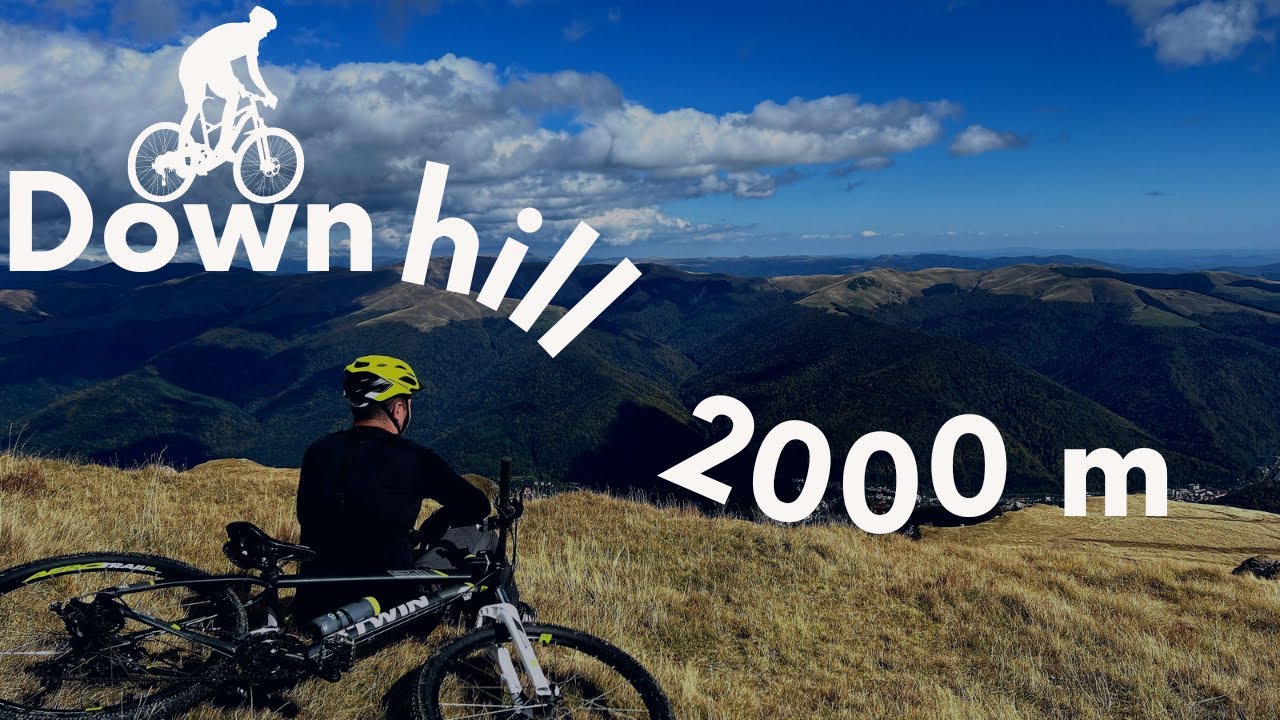 Downhill Cota 2000m - 1000m -  🚩SINAIA EASY BREEZY TRAIL 🚩- BTWIN RockRider 520