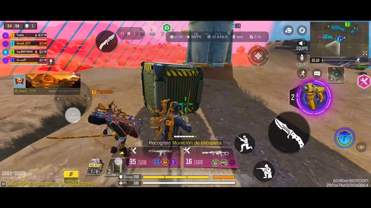 Type 19 es un láser. Battle Royale COD MOBILE 2026. 