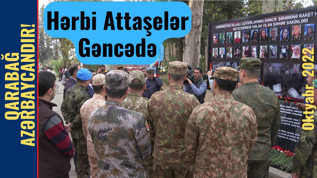 Hərbi Attaşelərin Gəncədə hadisə yerinə baxışı. Oktyabr 2022