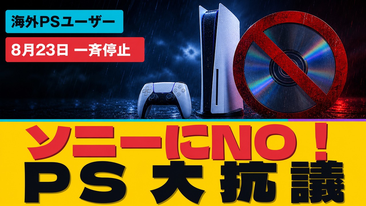 【海外で集団抗議】PSユーザーが1週間の「#PSBlackout」へ&hellip;ディスク廃止に怒り【PS5】【ソニー】