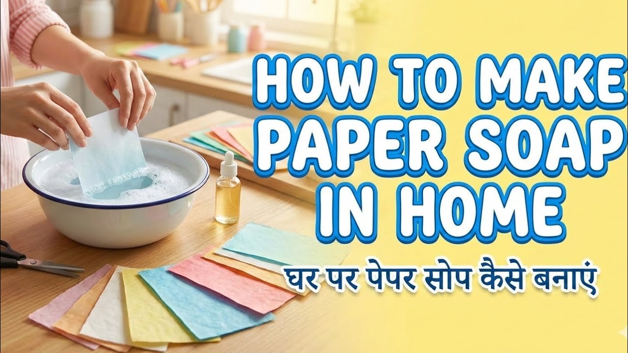 Ghar pr Paper shoap bnaye How to make paper soap in Home #video #diy #papercraft #craft #howtomake 