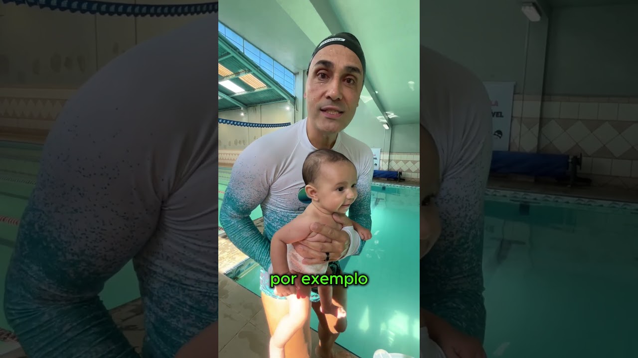 PROF DR. CAIO GRACCO JOGOU A BEB&Ecirc; NA PISCINA #shorts