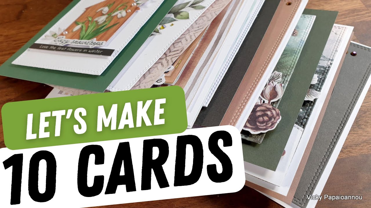 10 CARDS | using ONLY patterned paper pads!
