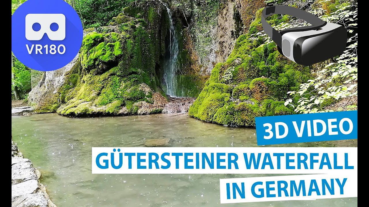 3D G&uuml;tersteiner Waterfall in Germany (VR180)