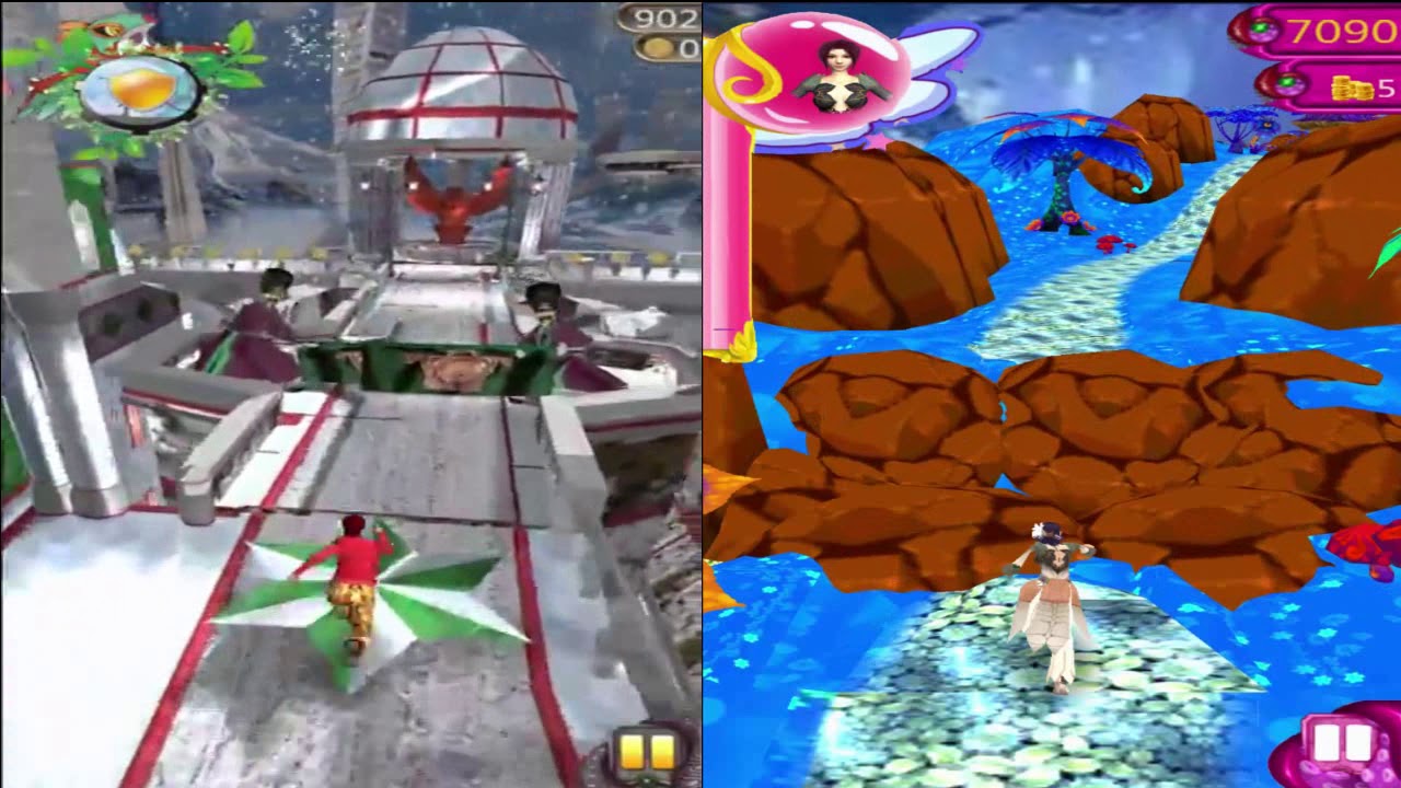 Snow Temple Endless Run vs Princess Run Temple Dragon Escape