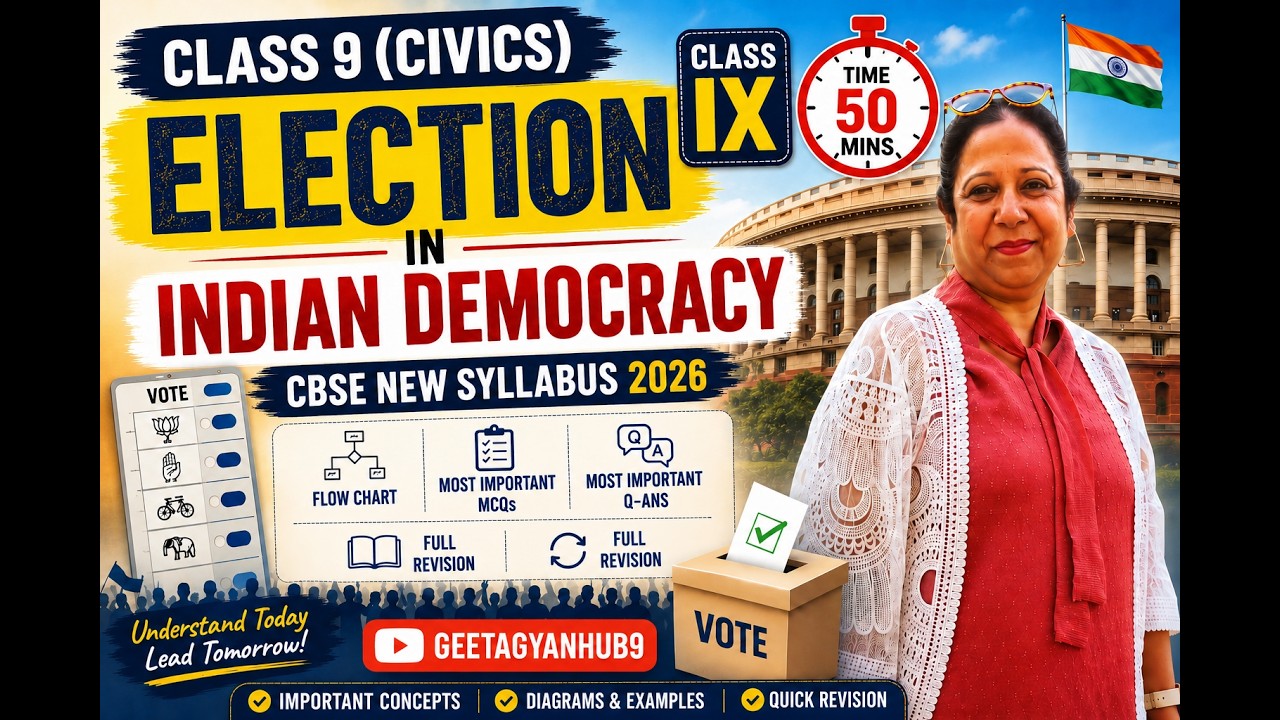 Election in Indian Democracy | Class 9 Sst Chapter 6 | CBSE 2026 | Full MCQs & Q- Ans Explanation