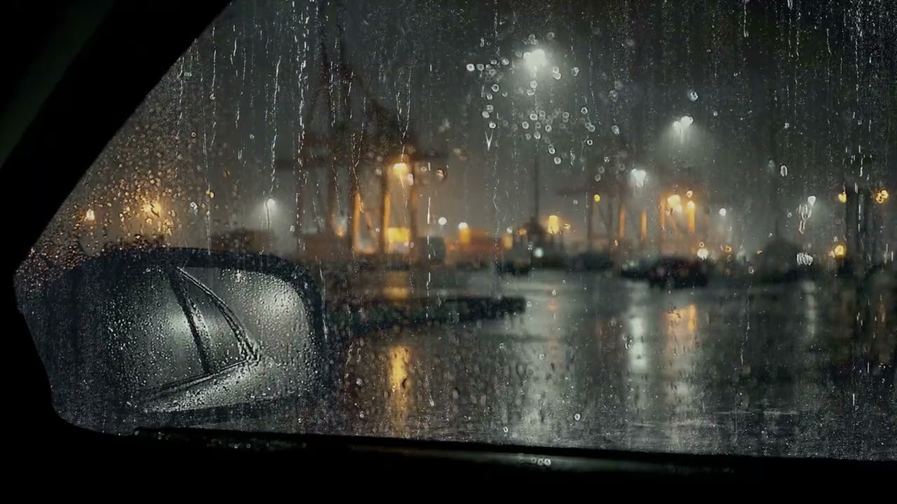 Cozy Car Ambience in Heavy Rain - Peaceful Rain Sounds for Sleep & Relaxation