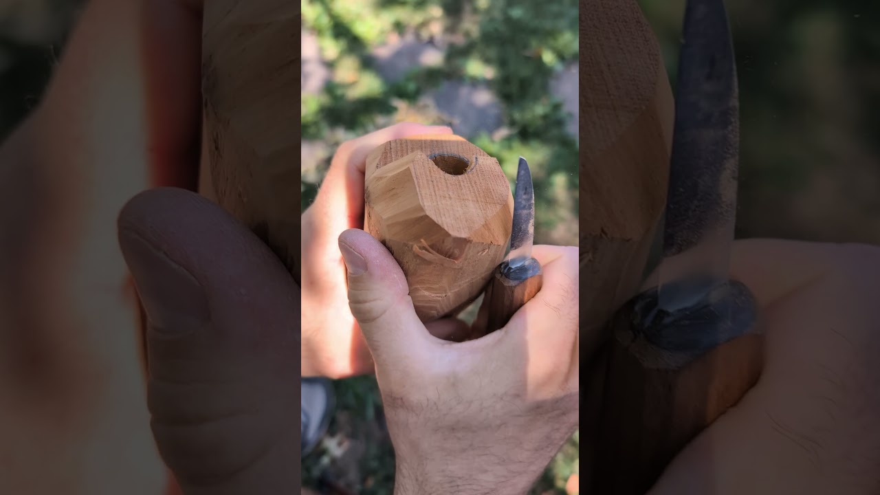Hand Carved Vase #carving #woodworkingprojects #woodcarvingtutorial  #vase #cottonwoodbark