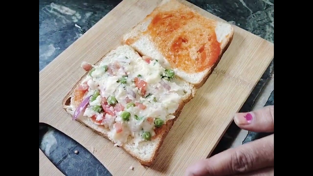 तवा सँडविच # recipe# food#cooking#video viral 