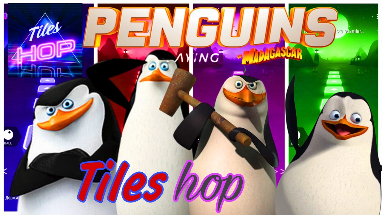 ⚡Madagascar pinguinos tiles hop trap hip hop funny moments