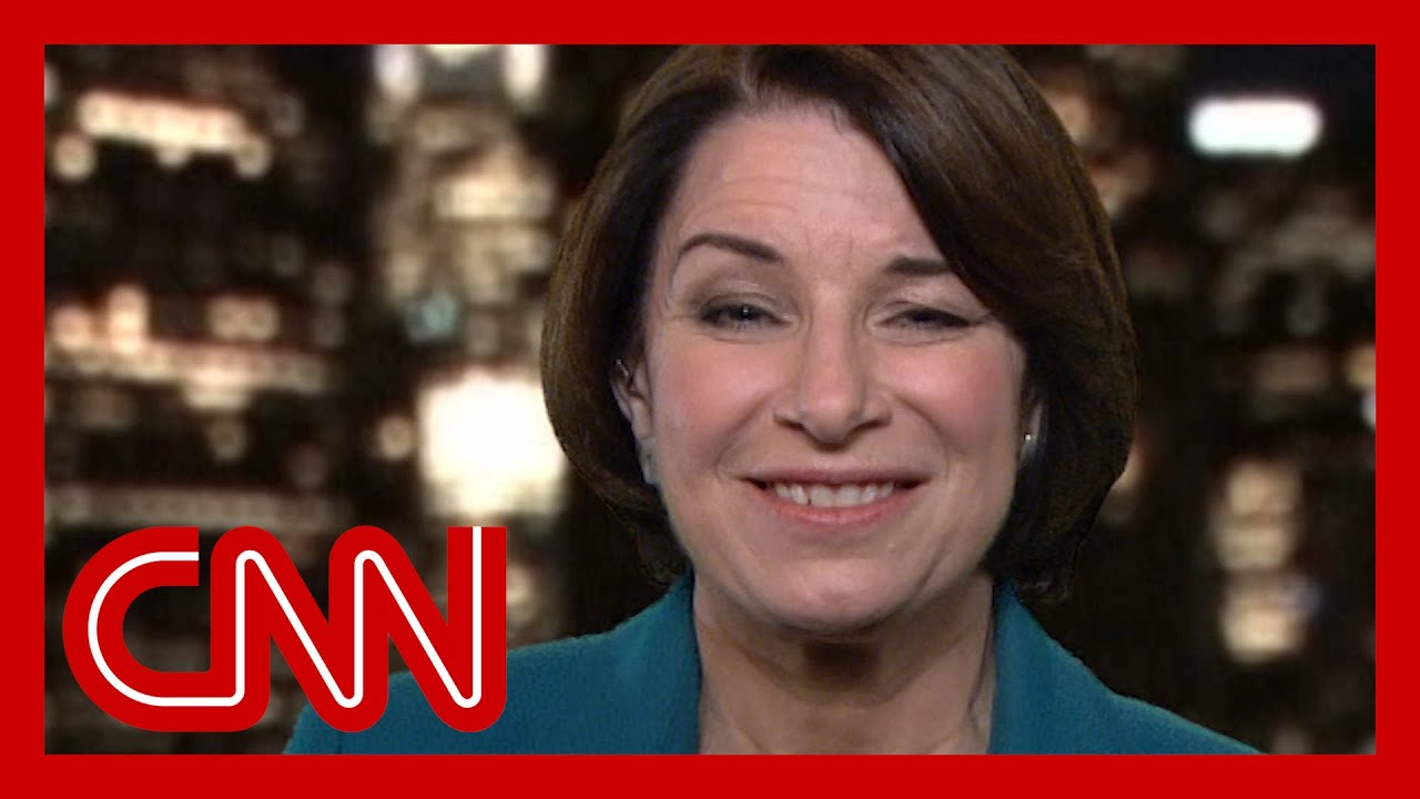 Sen. Klobuchar reacts after voters give her debate performance high marks