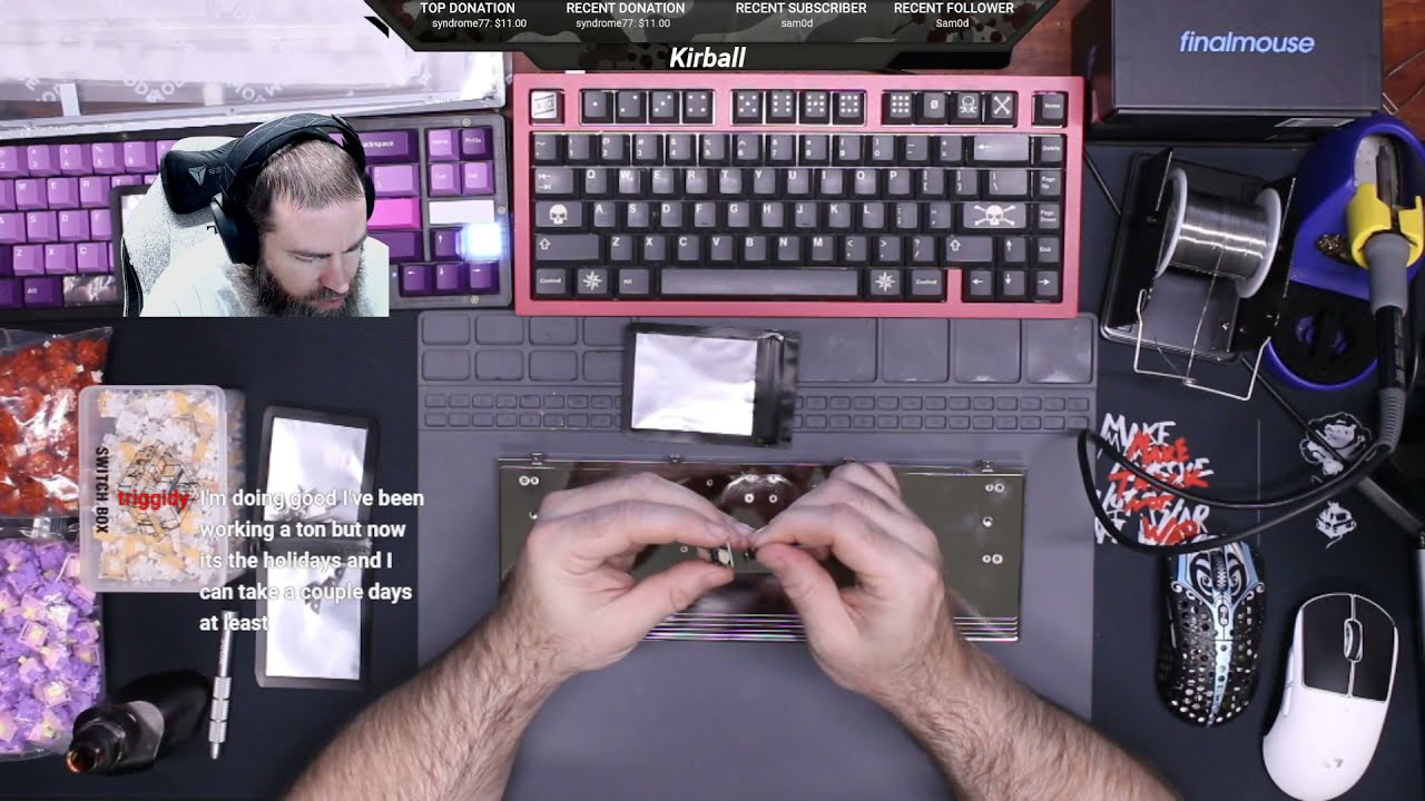 Building a Mode65 from Mode Designs.  65% mechanical keyboard build stream.