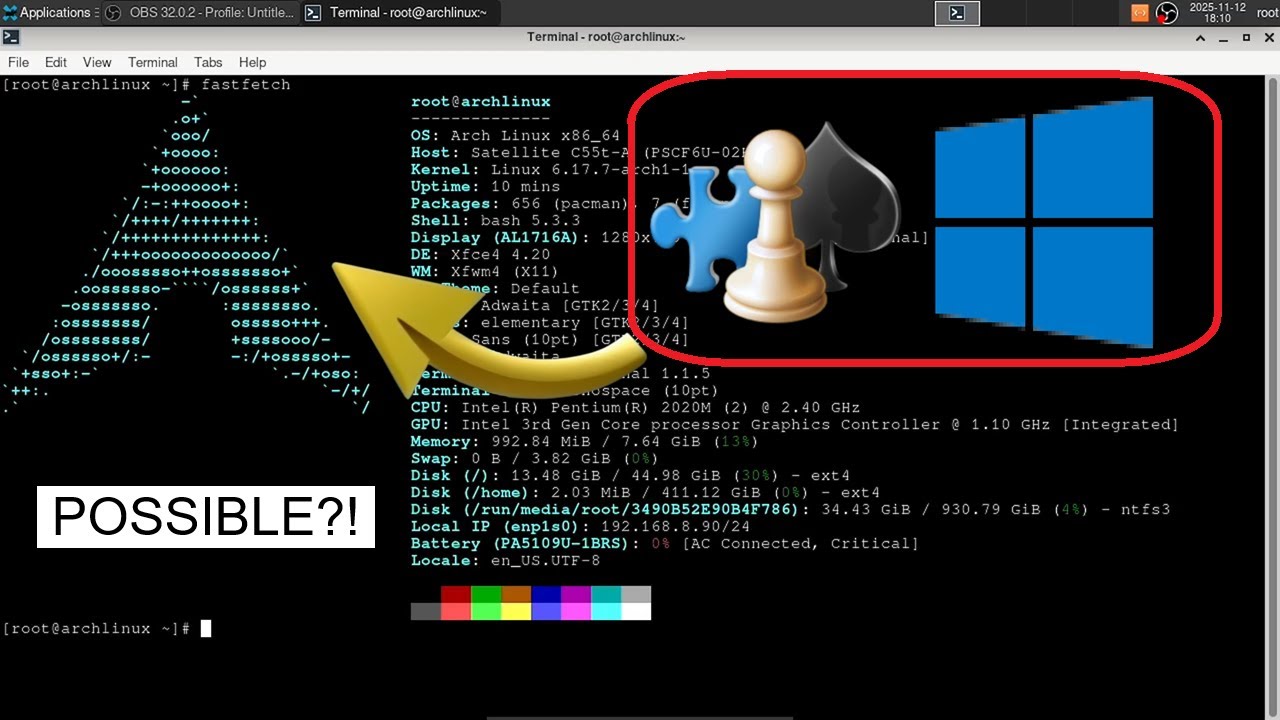 Is it possible? The Windows games on Arch Linux