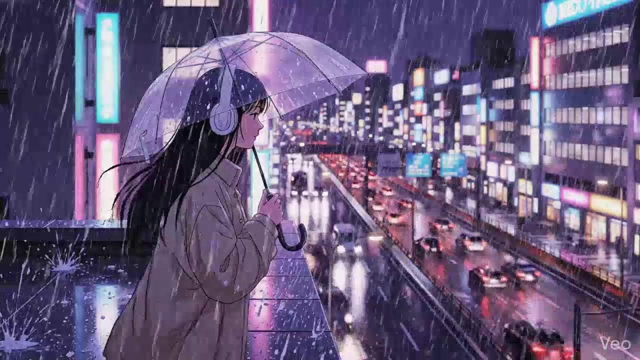 Tokyo Neon Rain 🌧️ Lofi Chillhop Study Session