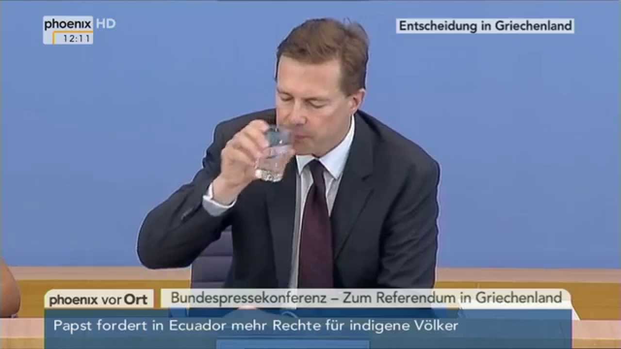 Nach dem Referendum: Pressekonferenz mit Steffen Seibert am 06.07.2015
