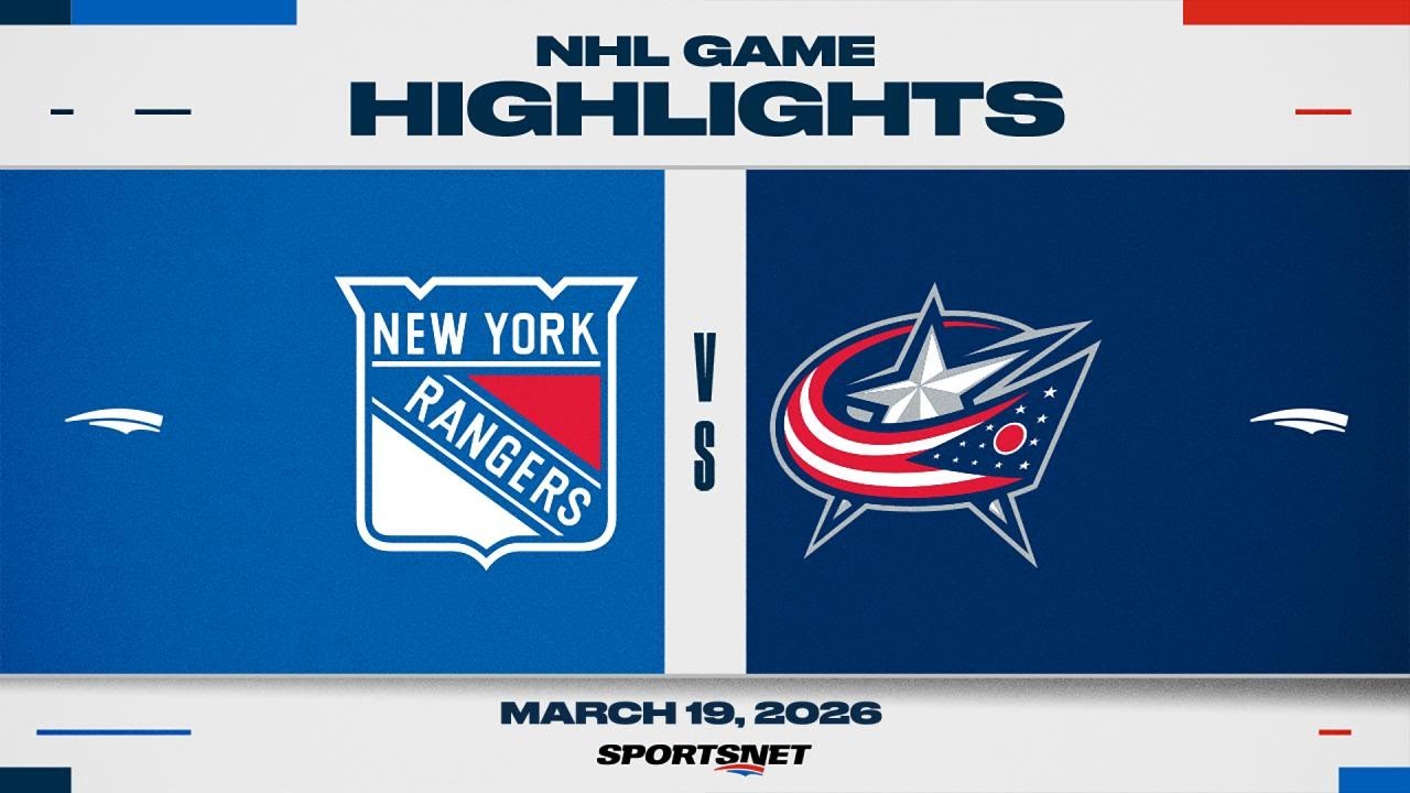 NHL Highlights | Rangers vs. Blue Jackets - March 19, 2026