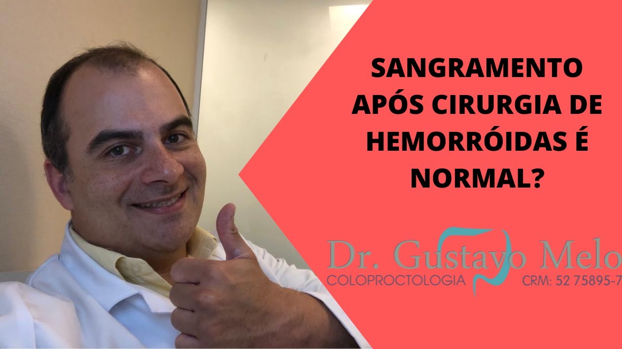 Sangramento após cirurgia de hemorróidas é normal?