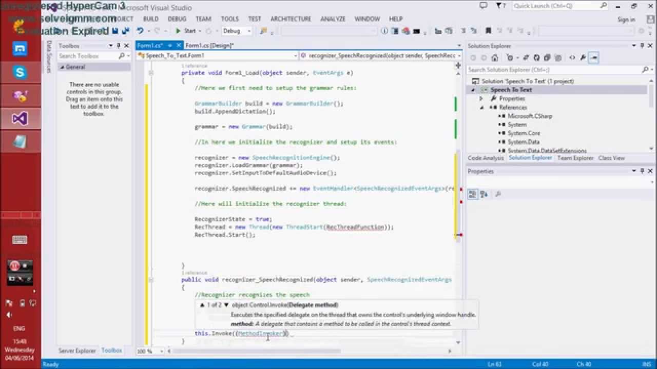 How To: Speech To Text Program in VB C#