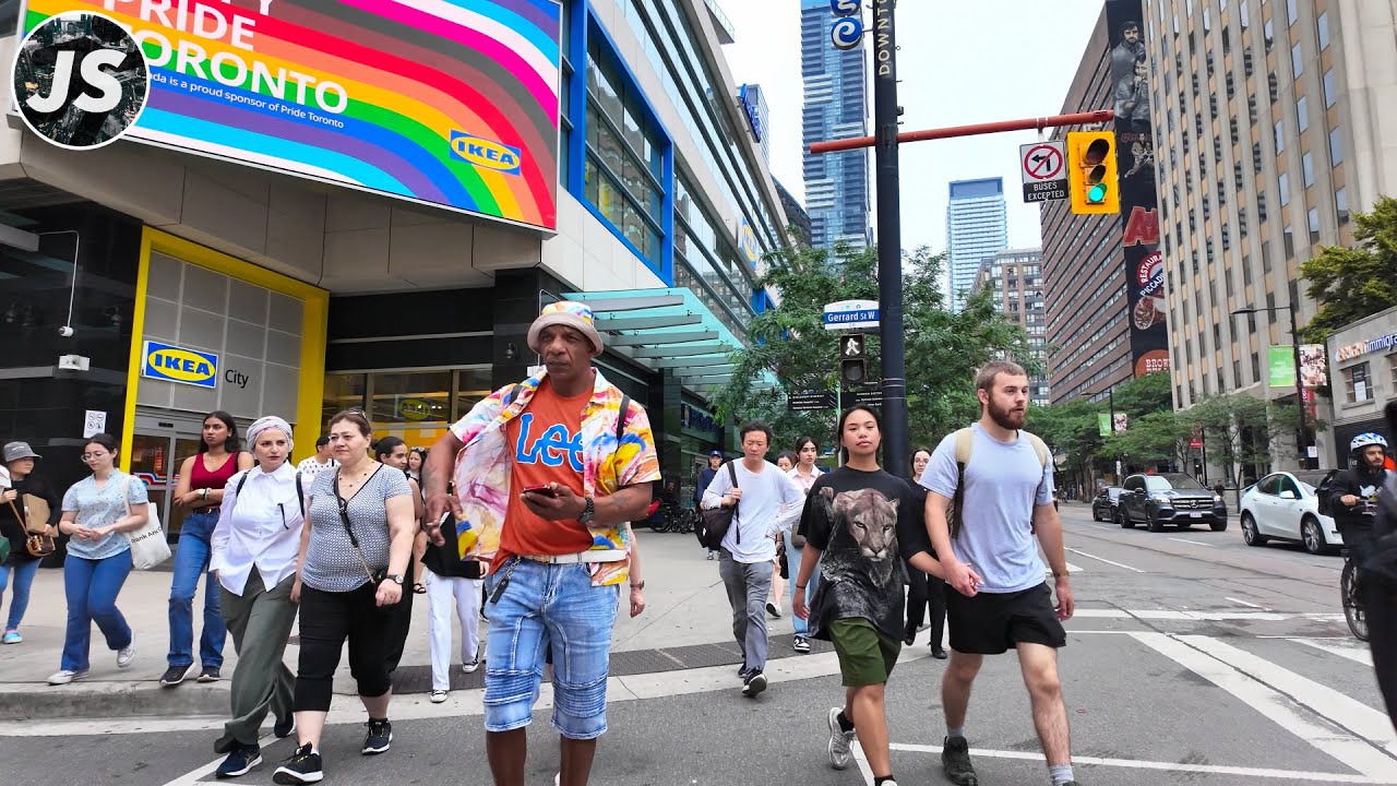 Bustling Saturday on Yonge & Church | Downtown Toronto Walk (June 2024)