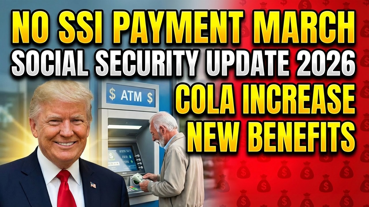 SOCIAL SECURITY: 2026 COLA INCREASE + NO SSI PAYMENT IN MARCH + More New Benefits