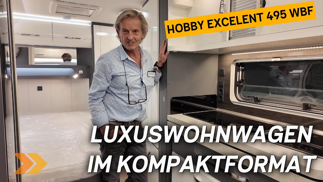 Luxus Wohnwagenl im Kompaktformat Hobby 495 WFB 2024