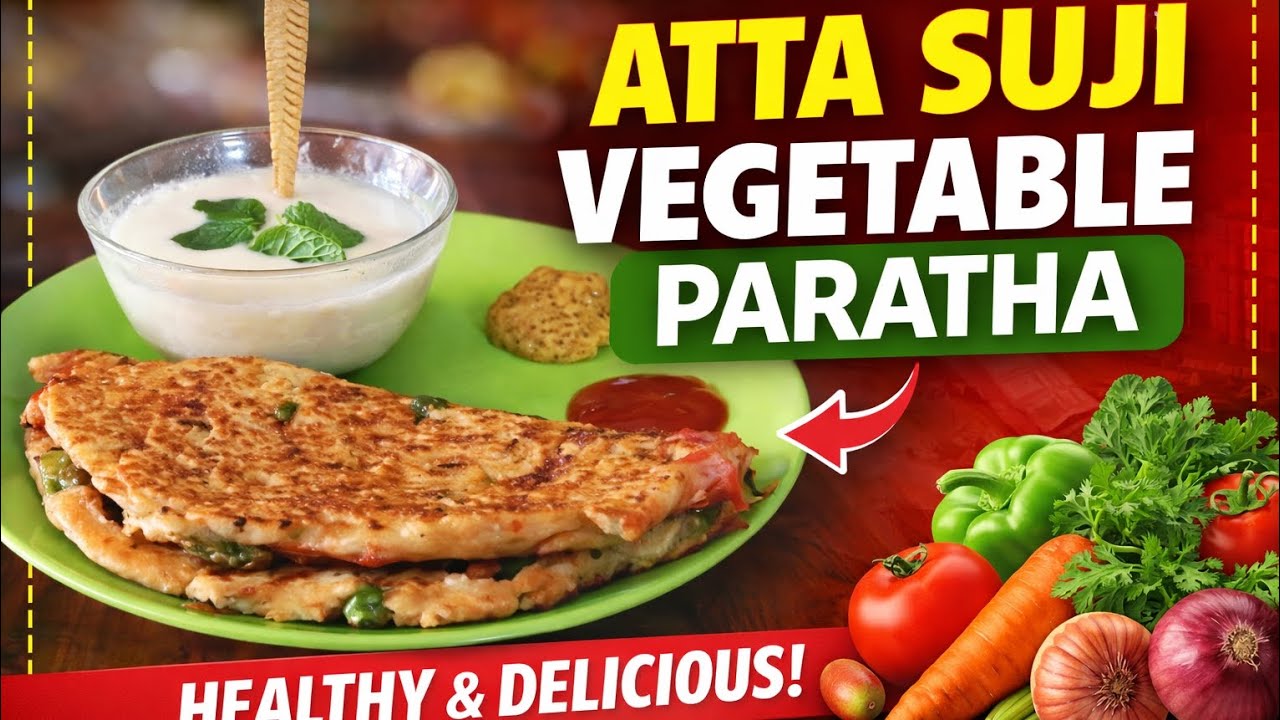 Atta suji vegitable paratha 