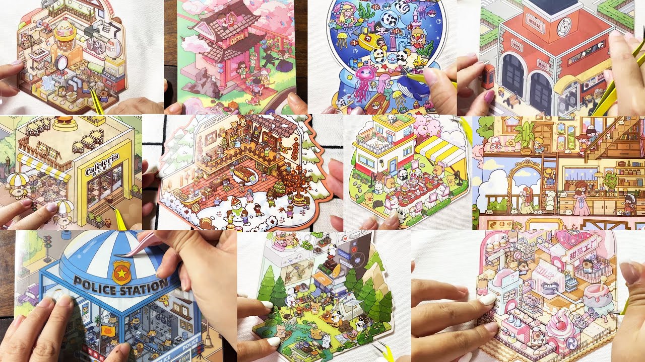 67 Minutes Satisfying with [ASMR] DIY 11 kinds of super beautiful stickers ~ easy to decompress ~
