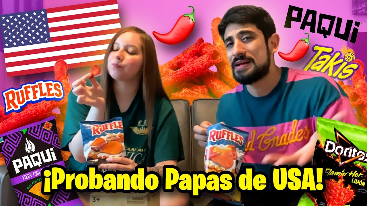 CALIFICANDO PAPAS PICANTES DE USA 😳 ¿EN VERDAD SON PICANTES? 🥵🌶