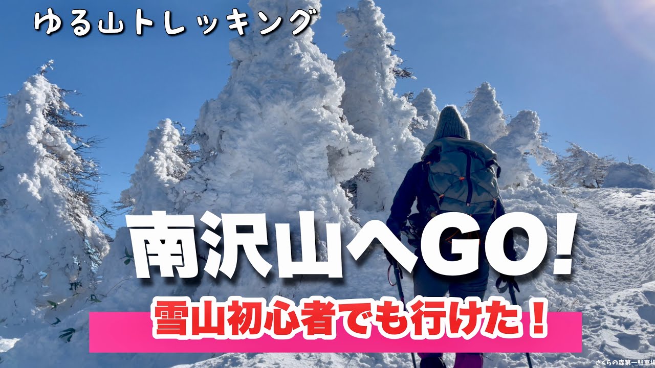 【登山】南沢山へGO！初心者  雪山デビュー❄️阿智セブンサミット⛰スノーモンスターにパウダースノー☃️大満足の雪山トレッキング　４K