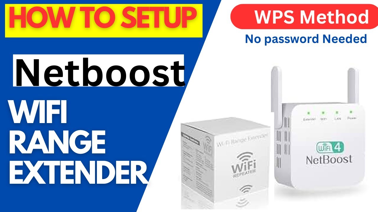 Настройка WiFi-расширителя Netboost с помощью кнопки WPS, пароль не требуется | Усилитель сигнала...
