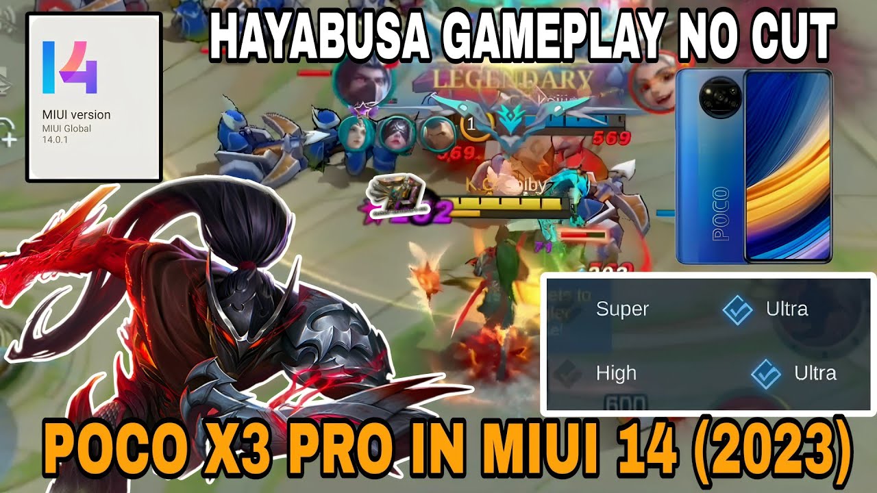 POCO X3 PRO IN MIUI 14 MOBILE LEGENDS TEST IN 2023 (MAX GRAPHICS) | Screen recording